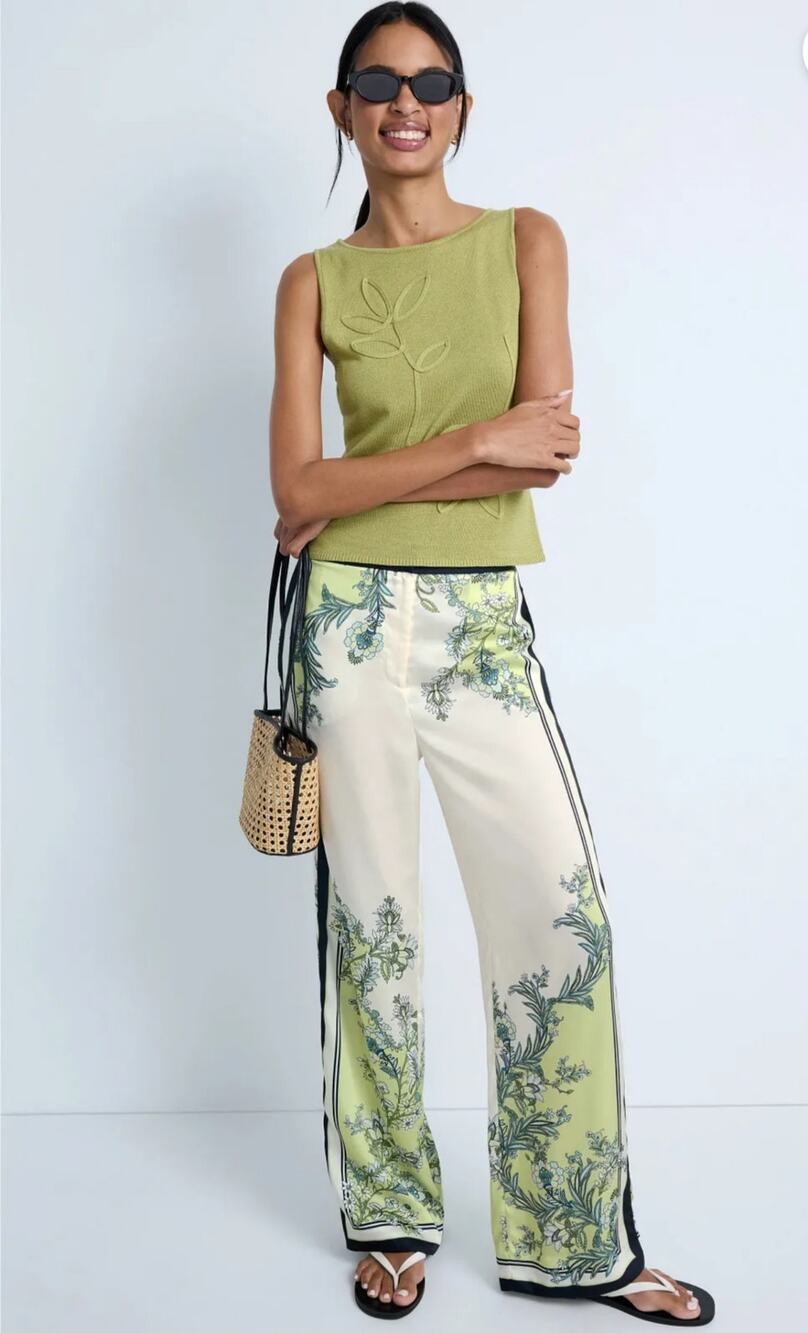 Veronica Beard Grigore Floral Print Silk Pants Women Size 0